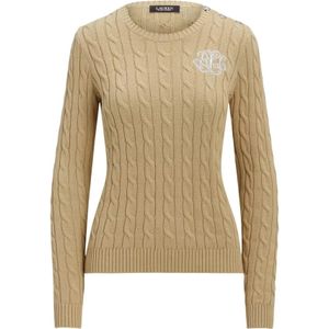 Ralph Lauren, Dames, Truien, Beige, Maat: XL Katoen,