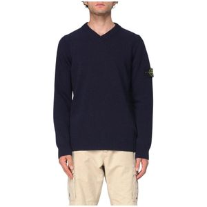 Stone Island, Heren, Truien, Blauw, Maat: 2XL
