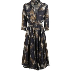 Samantha Sung, Dames, Jurken, Veelkleurig, Maat: 2XS Wol,