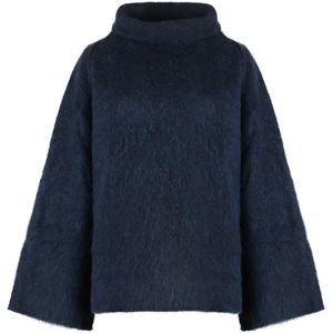 Malo, Dames, Truien, Blauw, Maat: M Wol,