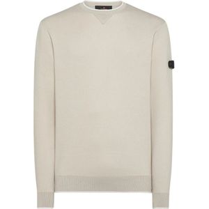 Peuterey, Heren, Sweatshirts & Hoodies, Beige, Maat: S Katoen,