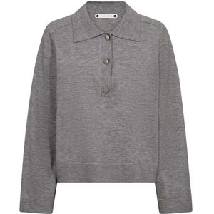 Co'Couture, Dames, Truien, Grijs, Maat: S