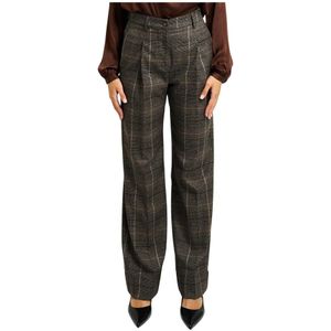 Manila Grace, Dames, Broeken, Veelkleurig, Maat: S Leer,