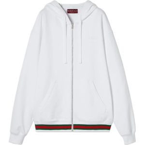 Gucci, Dames, Sweatshirts & Hoodies, Wit, Maat: S Katoen,