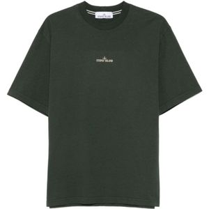 Stone Island, Heren, Tops, Groen, Maat: L Katoen,