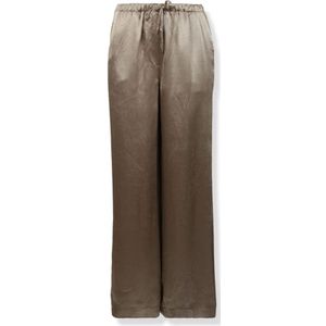 Simkhai, Dames, Broeken, Groen, Maat: M Satijn,