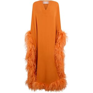 Valentino Garavani, Dames, Jurken, Oranje, Maat: XS Viscose,