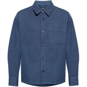 A.p.c., Heren, Overhemden, Blauw, Maat: M Katoen,