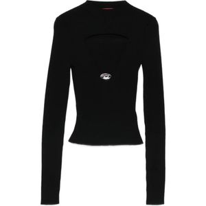 Diesel, Dames, Truien, Zwart, Maat: M Jersey,