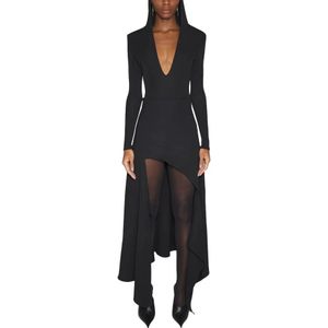 Mugler, Dames, Jurken, Zwart, Maat: M