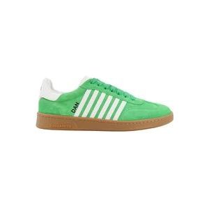 Dsquared2 Suede Leren Band Sneakers , Green , Heren , Maat: 44 EU