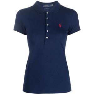 Polo Ralph Lauren, Dames, Tops, Blauw, Maat: 2XL Piqué,
