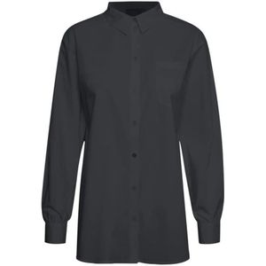 Karen by Simonsen, Dames, Blouses & Shirts, Zwart, Maat: 2XS Katoen,