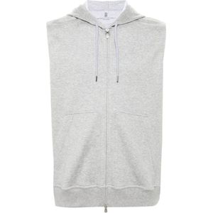 Brunello Cucinelli, Heren, Jassen, Grijs, Maat: 2XL Katoen,