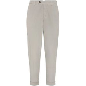 Brunello Cucinelli, Heren, Broeken, Grijs, Maat: L Katoen,