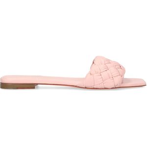 Santoni Kalbslederen Sliders voor Vrouwen - Stijlvol en Comfortabel , Pink , Dames , Maat: 40 EU