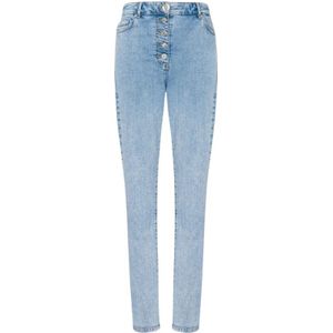Moschino - Skinny Jeans - Dames - Blauw - Hoogwaardige Stof