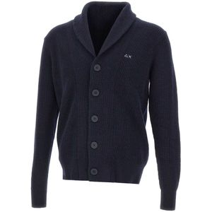 Sun68, Heren, Truien, Blauw, Maat: L Wol,