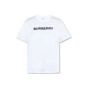 Burberry T-shirt met logoprint , White , Dames , Maat: 2XS
