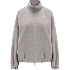 Max Mara, Dames, Sweatshirts & Hoodies, Grijs, Maat: L Katoen,