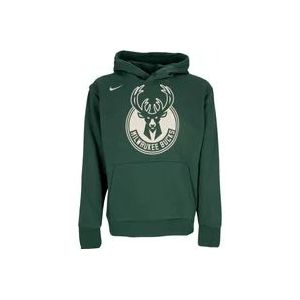 Nike Essential Fleece Hoodie - NBA Stijl , Green , Heren , Maat: XL