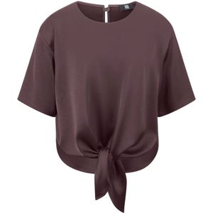 Riani, Dames, Blouses & Shirts, Bruin, Maat: XS Satijn,