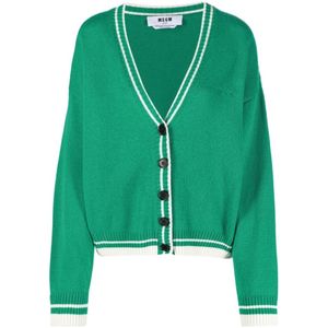 Msgm, Dames, Truien, Groen, Maat: L Wol,