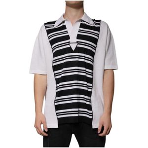 Dolce & Gabbana - Short Sleeve Polo T-shirt - Zwart en Wit