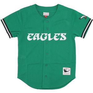 Mitchell & Ness - Eagles NFL On The Clock Button Front - T-shirt