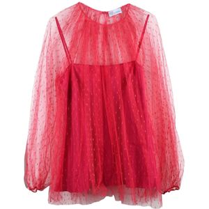 RED Valentino, Dames, Blouses & Shirts, Roze, Maat: XS Poliester,
