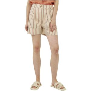 Silvian Heach, Dames, Korte broeken, Beige, Maat: S Katoen,