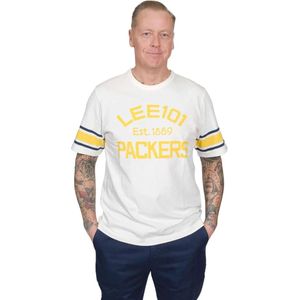 Lee, Heren, Tops, Wit, Maat: S Katoen,