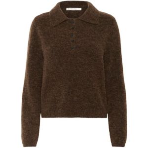 Gestuz, Dames, Truien, Bruin, Maat: XL Wol,