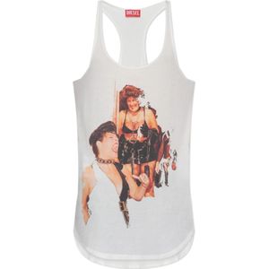 Diesel, unisex, Tops, Wit, Maat: L Katoen,