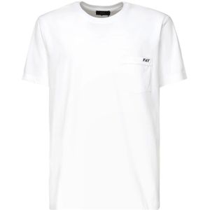 Fay, Heren, Tops, Wit, Maat: 2XL Katoen,