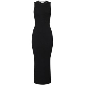 Elisabetta Franchi, Dames, Jurken, Zwart, Maat: XS Nylon,