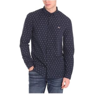 Tommy Hilfiger - Casual Overhemd - Blauw - Lange Mouwen - Katoen