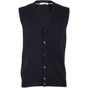 Paolo Pecora, Heren, Jassen, Blauw, Maat: S Katoen,