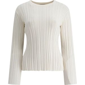 Loulou Studio, Dames, Truien, Wit, Maat: L Katoen,