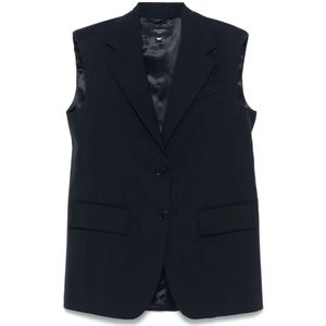 Weekend Max Mara, Dames, Jassen, Blauw, Maat: 2XS Wol,