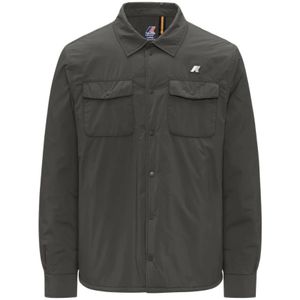 K-Way, Heren, Jassen, Groen, Maat: XL Leer,