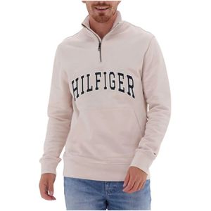Tommy Hilfiger, Heren, Sweatshirts & Hoodies, Wit, Maat: 2XL Katoen,