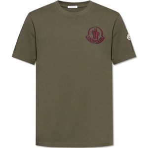 Moncler, Heren, Tops, Groen, Maat: S Katoen,