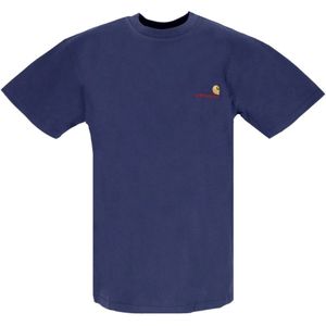 Carhartt Wip, Heren, Tops, Blauw, Maat: XL Katoen,