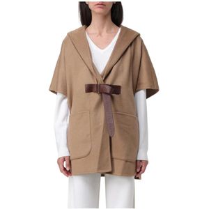 Max Mara, Dames, Jassen, Bruin, Maat: ONE Size Wol,