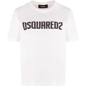 Dsquared2, Dames, Tops, Wit, Maat: XS Katoen,