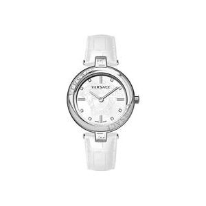 Versace New Lady Leren Band Horloge , Gray , Heren , Maat: ONE Size
