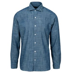 Barba, Heren, Overhemden, Blauw, Maat: 5XL Katoen,