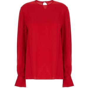 Valentino Garavani, Dames, Blouses & Shirts, Rood, Maat: S