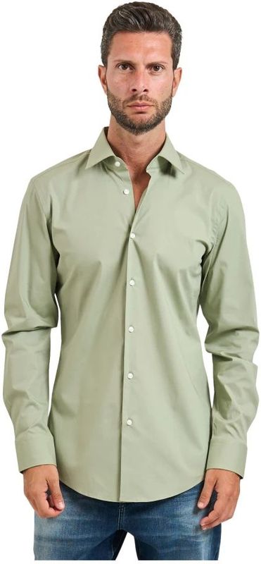 BOSS - Slim Fit - Zakelijk Overhemd - Effen - Katoenmix